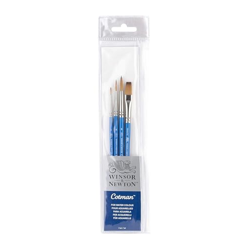 Winsor & Newton 5390604 Cotman Aquarell Synthetikhaar Pinsel mit exzellenter Sprungkraft, Farbtragekraft und Punktgenauigkeit - 4 Pinset Set, kurzer Stiel Winsor & Newton 5390604 Cotman Aquarell Synthetikhaar Pinsel mit exzellenter Sprungkraft, Farbtragekraft und Punktgenauigkeit - 4 Pinset Set, kurzer Stiel von Winsor & Newton