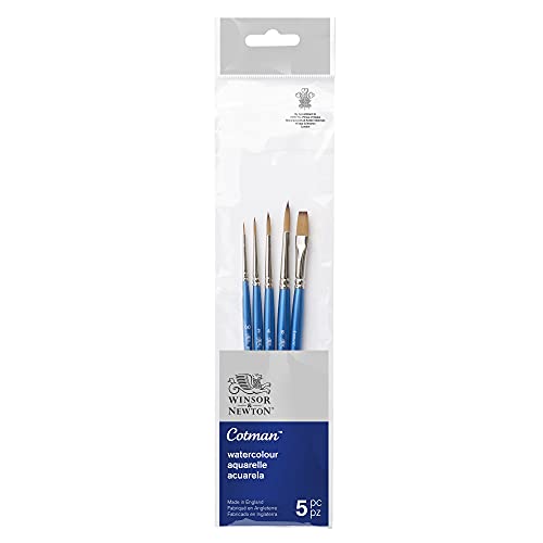 Winsor & Newton 5390609 Cotman Aquarell Synthetikhaar 5 Pinsel im Set - 4 Rundpinsel Nr. 00, 2, 4, 6 1 Ein-Strichpinsel 6mm Winsor & Newton 5390609 Cotman Aquarell Synthetikhaar 5 Pinsel im Set - 4 Rundpinsel Nr. 00, 2, 4, 6 1 Ein-Strichpinsel 6mm von Winsor & Newton