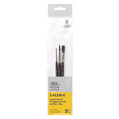 Winsor & Newton 5790608 Galeria Acrylpinsel Set, aus Synthetikfasern, ideale Kontrolle für dickere Farbaufträge - 3 Pinsel im Set Winsor & Newton 5790608 Galeria Acrylpinsel Set, aus Synthetikfasern, ideale Kontrolle für dickere Farbaufträge - 3 Pinsel im Set von Winsor & Newton