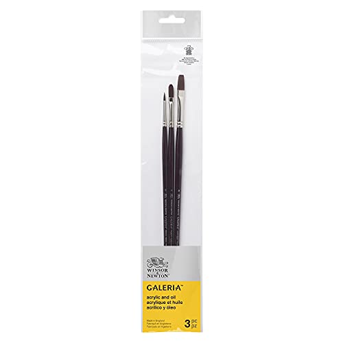 Winsor & Newton 5790610 Galeria Acrylpinsel Set, aus Synthetikfasern, ideale Kontrolle für dickere Farbaufträge - 3 Pinsel im Set Winsor & Newton 5790610 Galeria Acrylpinsel Set, aus Synthetikfasern, ideale Kontrolle für dickere Farbaufträge - 3 Pinsel im Set von Winsor & Newton