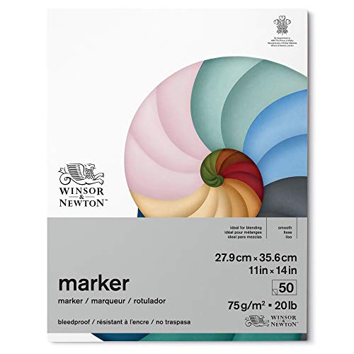 Winsor & Newton 6002007 Markerpapier, Weiß, 27,9 x 35,6 cm-50 Blatt Block, 75g/m² Winsor & Newton 6002007 Markerpapier, Weiß, 27,9 x 35,6 cm-50 Blatt Block, 75g/m² von Winsor & Newton