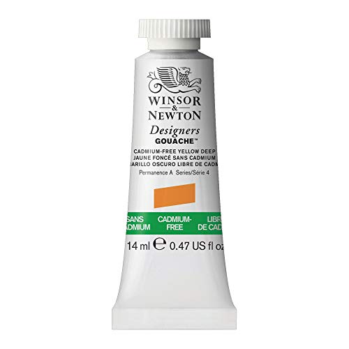 Winsor & Newton 605891 Designer Gouache - Kadmiumfrei Gelb Dunkel, 14ml Tube - matte deckende Gouachefarben, Ideal für Gouachemalerei, Brillante, lichtechte Farben mit großer Deckkraft Winsor & Newton 605891 Designer Gouache - Kadmiumfrei Gelb Dunkel, 14ml Tube - matte deckende Gouachefarben, Ideal für Gouachemalerei, Brillante, lichtechte Farben mit großer Deckkraft von Winsor & Newton