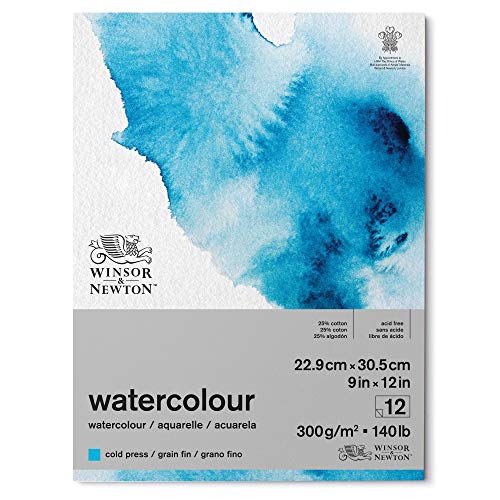 Winsor & Newton 6667002 Classic Aquarellpapier im Block - 12 Blatt 22,9 x 30,5cm , 300g/m²,geleimt, kaltgepresstes, leicht texturiertes weißes Papier in archivierbarer Qualität, gilbbeständig Winsor & Newton 6667002 Classic Aquarellpapier im Block - 12 Blatt 22,9 x 30,5cm , 300g/m²,geleimt, kaltgepresstes, leicht texturiertes weißes Papier in archivierbarer Qualität, gilbbeständig von Winsor & Newton