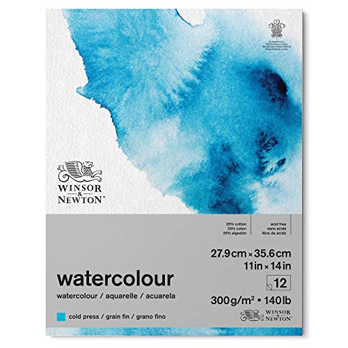 Winsor & Newton 6667003 Classic Aquarellpapier im Block - 12 Blatt 25,4 x 35,6cm , 300g/m²,geleimt, kaltgepresstes, leicht texturiertes weißes Papier in archivierbarer Qualität, gilbbeständig Winsor & Newton 6667003 Classic Aquarellpapier im Block - 12 Blatt 25,4 x 35,6cm , 300g/m²,geleimt, kaltgepresstes, leicht texturiertes weißes Papier in archivierbarer Qualität, gilbbeständig von Winsor & Newton