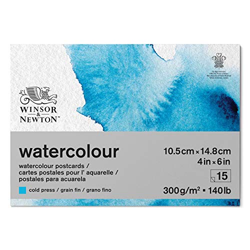 Winsor & Newton 6667009 Classic Aquarellpapier im Postkartenblock - 15 Blatt 10,5x14,8cm, 300g/m², geleimt, kaltgepresstes, leicht texturiertes weißes Papier in archivierbarer Qualität, gilbbeständig Winsor & Newton 6667009 Classic Aquarellpapier im Postkartenblock - 15 Blatt 10,5x14,8cm, 300g/m², geleimt, kaltgepresstes, leicht texturiertes weißes Papier in archivierbarer Qualität, gilbbeständig von Winsor & Newton