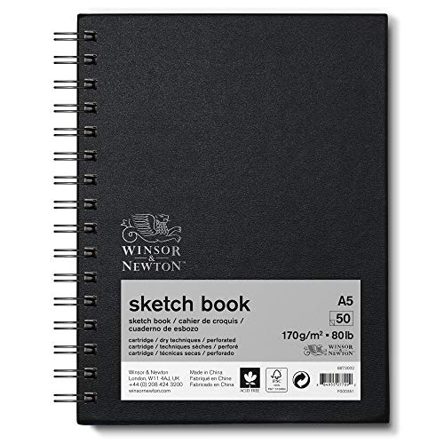 Winsor & Newton 6673002 Skizzenbuch mit Spiralbindung - 50 Blatt Skizzenpapier, 170g/m² mit mikroperforieten Blättern in DIN A5 Winsor & Newton 6673002 Skizzenbuch mit Spiralbindung - 50 Blatt Skizzenpapier, 170g/m² mit mikroperforieten Blättern in DIN A5 von Winsor & Newton