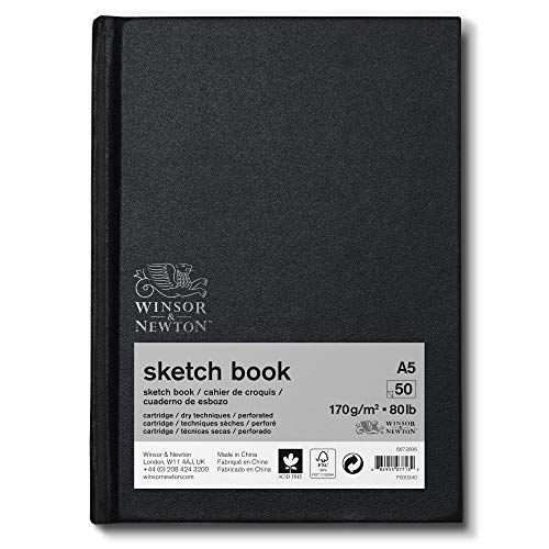 Winsor & Newton 6673006 Skizzenbuch mit 50 Blatt Skizzenpapier, 170 g/m², Hardcover gebunden mit Rückenleimung, mikroperforieten Blättern - A5 Winsor & Newton 6673006 Skizzenbuch mit 50 Blatt Skizzenpapier, 170 g/m², Hardcover gebunden mit Rückenleimung, mikroperforieten Blättern - A5 von Winsor & Newton