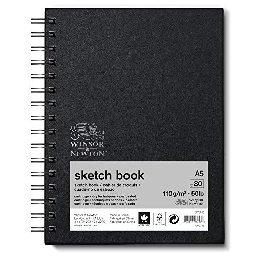 Winsor & Newton 6673010 Skizzenbuch mit 80 Blatt Skizzenpapier, 110 g/m², Hardcover gebunden mit Rückenleimung, mikroperforieten Blättern, Spiralgebunden - DIN A6 Winsor & Newton 6673010 Skizzenbuch mit 80 Blatt Skizzenpapier, 110 g/m², Hardcover gebunden mit Rückenleimung, mikroperforieten Blättern, Spiralgebunden - DIN A6 von Winsor & Newton