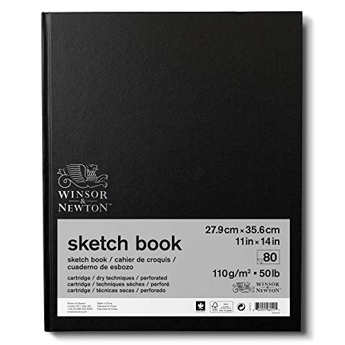 Winsor & Newton 6673019 Skizzenbuch mit 80 Blatt Skizzenpapier, 110 g/m², Hardcover gebunden mit Rückenleimung, mikroperforieten Blättern - 27,9 x 35,6cm Winsor & Newton 6673019 Skizzenbuch mit 80 Blatt Skizzenpapier, 110 g/m², Hardcover gebunden mit Rückenleimung, mikroperforieten Blättern - 27,9 x 35,6cm von Winsor & Newton