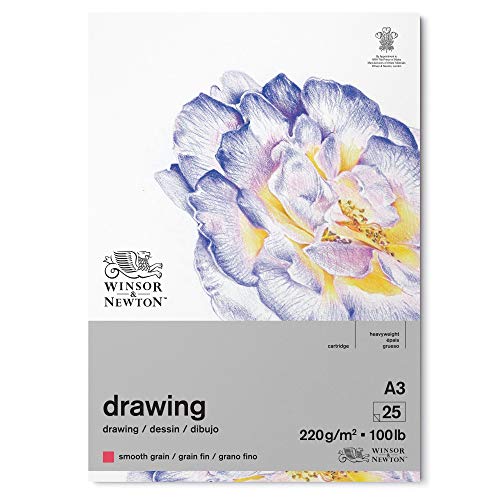 Winsor & Newton 6689742 Zeichenpapier im Block - 25 Blatt A3, 220g/m², feine Körnung, natürliches Weiß, säurefrei in archivierbarer Qualität, Alterungsbeständig für Fineliner, Tusche, Buntstift Winsor & Newton 6689742 Zeichenpapier im Block - 25 Blatt A3, 220g/m², feine Körnung, natürliches Weiß, säurefrei in archivierbarer Qualität, Alterungsbeständig für Fineliner, Tusche, Buntstift von Winsor & Newton
