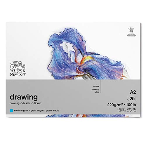 Winsor & Newton 6689749 Zeichenpapier im Block - 25 Blatt A2, 220g/m², mittlere Körnung, natürliches Weiß, säurefrei, Alterungsbeständig, Ideal für Bleistift, Buntstift, Pastell und Kohle Winsor & Newton 6689749 Zeichenpapier im Block - 25 Blatt A2, 220g/m², mittlere Körnung, natürliches Weiß, säurefrei, Alterungsbeständig, Ideal für Bleistift, Buntstift, Pastell und Kohle von Winsor & Newton