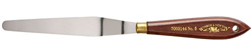 Winsor & Newton 7003144 Malmesser für Acrylfarben & Ölfarben mit elastischer Klinge und ergonomischen Naturholzgriff in Profiqualität - Nr. 5 von Winsor & Newton