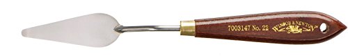 Winsor & Newton 7003147 Malmesser für Acrylfarben & Ölfarben mit elastischer Klinge und ergonomischen Naturholzgriff in Profiqualität - Nr. 22 von Winsor & Newton
