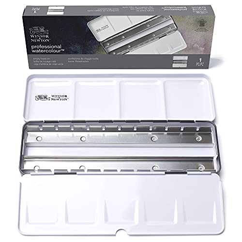 Winsor & Newton 7003156 Aquarellkasten leer, Leerkasten mit Mischpaletten und Daumenring für 24 Aquarellfarben in halben oder 12 ganze Näpfen Winsor & Newton 7003156 Aquarellkasten leer, Leerkasten mit Mischpaletten und Daumenring für 24 Aquarellfarben in halben oder 12 ganze Näpfen von Winsor & Newton