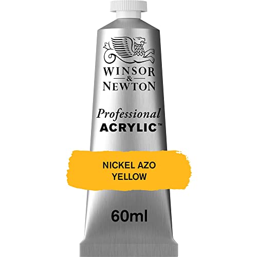 Winsor & Newton 8840455 Professional Acrylfarbe in Künstlerqualität, hohe Farbbrillanz & Deckkraft, Archivqualität, 60ml Tube - Nickelgelb Azo von Winsor & Newton