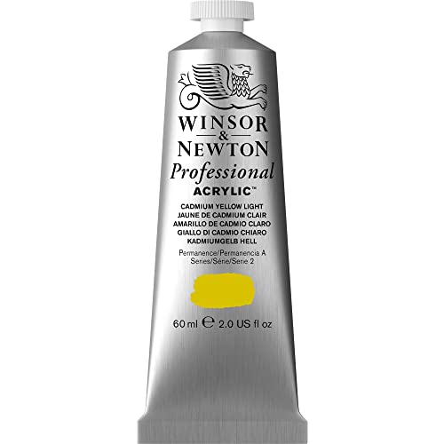 Winsor & Newton 8840462 Professional Acrylfarbe in Künstlerqualität, hohe Farbbrillanz & Deckkraft, Archivqualität, 60ml Tube - Kadmiumgelb Hell von Winsor & Newton