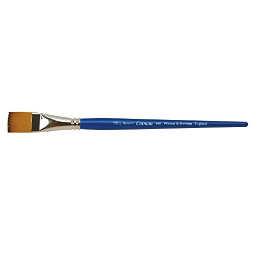 Winsor & Newton 5306119 Cotman Aquarell Synthetikhaar Pinsel - 666 - Ein-Strich-Pinsel, langer Stiel mit exzellenter Sprungkraft, Farbtragekraft und Punktgenauigkeit - 3/4 " - 19 mm von Winsor & Newton