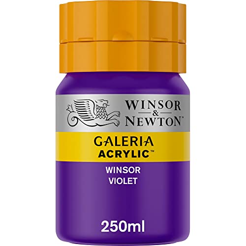 Winsor & Newton Galeria 2137728 Acrylfarbe, hohe Pigmentierung, lichtecht, alterungsbeständig, cremige Konsistenz, 250ml Topf - Winsorviolett von Winsor & Newton