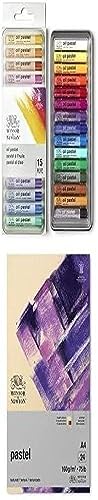 Winsor & Newton Künstler Ölpastellkreiden Set – 15 Ölpastellkreiden in lebendigen Farben mit Pastellpapier in Erdfarben, 24 Blatt, DIN A4 – Starterset 15 Farben im Etui & Papier in Erdfarben 24 Blatt Winsor & Newton Künstler Ölpastellkreiden Set – 15 Ölpastellkreiden in lebendigen Farben mit Pastellpapier in Erdfarben, 24 Blatt, DIN A4 – Starterset 15 Farben im Etui & Papier in Erdfarben 24 Blatt von Winsor & Newton