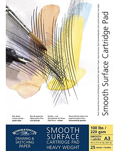 Winsor & Newton Zeichenblock, Papier, A5-25 Blatt, DIN A5 - Glatte Oberfläche 220g/m², 25 Winsor & Newton Zeichenblock, Papier, A5-25 Blatt, DIN A5 - Glatte Oberfläche 220g/m², 25 von Winsor & Newton