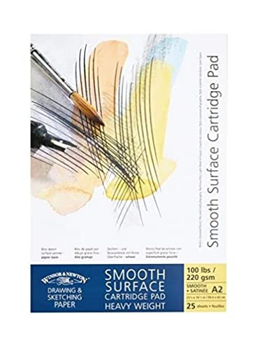 Winsor & Newton Zeichenblock, glatte Oberfläche, reinweiß,geleimt, reinweiß, 220g/m², 25 - Blatt, DIN A2 Winsor & Newton Zeichenblock, glatte Oberfläche, reinweiß,geleimt, reinweiß, 220g/m², 25 - Blatt, DIN A2 von Winsor & Newton