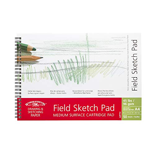 Winsor & Newton Zeichenblock, mittlere Körnung, reinweiß, Spiralbindung, reinweiß, 96g/m², 50 - Blatt, DIN A4 Winsor & Newton Zeichenblock, mittlere Körnung, reinweiß, Spiralbindung, reinweiß, 96g/m², 50 - Blatt, DIN A4 von Winsor & Newton