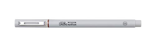 Winsor & Newton7001050 Fineliner, Pigment Liner für exakte Linien und Outlines, hohe Qualität, Pigmenttinte, dokumentenecht, lichtbeständig, im Blister - Linenbreite 0,5mm in Sepia von Winsor & Newton