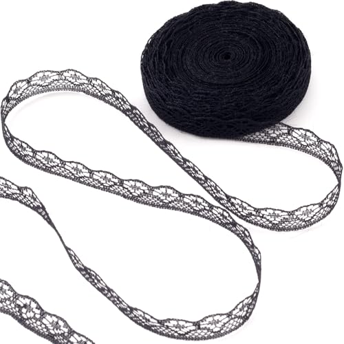 Winsyison 9,1 m langes schwarzes Spitzenband, Vintage-Spitzenband für Braut, Blumenverzierung, Nähzubehör für Blumenstrauß, Verpackung, Verpackung, Hochzeitsdekorationen, DIY Handwerk Winsyison 9,1 m langes schwarzes Spitzenband, Vintage-Spitzenband für Braut, Blumenverzierung, Nähzubehör für Blumenstrauß, Verpackung, Verpackung, Hochzeitsdekorationen, DIY Handwerk von Winsyison