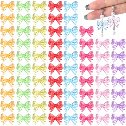 Winsyison Acryl-Schleifenperlen zur Schmuckherstellung, 18 x 14 mm, niedliche, transparente Schleifen-Perlen, bunte, lose Abstandshalter, Zubehör für selbstgemachte Halsketten, Armbänder, Ohrringe Winsyison Acryl-Schleifenperlen zur Schmuckherstellung, 18 x 14 mm, niedliche, transparente Schleifen-Perlen, bunte, lose Abstandshalter, Zubehör für selbstgemachte Halsketten, Armbänder, Ohrringe von Winsyison