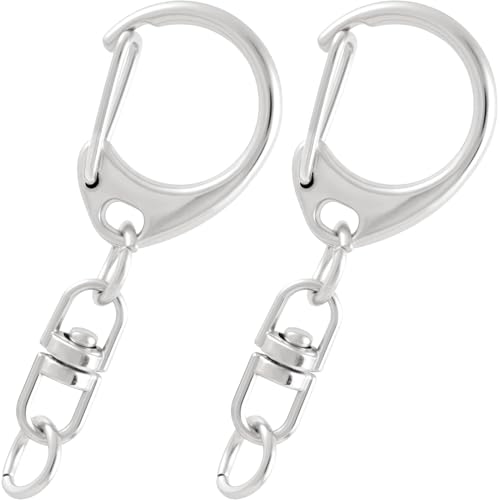 Winsyison Karabinerhaken zum Öffnen, Zinklegierung, drehbar, Karabinerhaken für Schlüsselbänder, Schmuckverschlüsse für Bastelarbeiten, Camping, Wandern, Reisen, 4 Stück von Winsyison