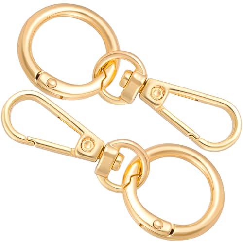 Winsyison Karabinerverschluss, Zinklegierung, Feder-Karabinerhaken für Schmuck, Schlüsselbänder, Basteln, Drehgelenk, Schlüsselanhänger, für Camping, Wandern, Reisen, Gold, 4 Stück Winsyison Karabinerverschluss, Zinklegierung, Feder-Karabinerhaken für Schmuck, Schlüsselbänder, Basteln, Drehgelenk, Schlüsselanhänger, für Camping, Wandern, Reisen, Gold, 4 Stück von Winsyison