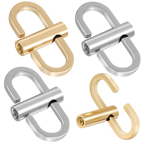 Winsyison Kettenriemenkürzer aus Metall, ovaler Kettenverschluss, 360 Grad drehbare, verstellbare Schnappverschlüsse für Geldbörsen, Handtaschen, Halsketten, Armbänder, DIY-Projekte, Gold und Silber Winsyison Kettenriemenkürzer aus Metall, ovaler Kettenverschluss, 360 Grad drehbare, verstellbare Schnappverschlüsse für Geldbörsen, Handtaschen, Halsketten, Armbänder, DIY-Projekte, Gold und Silber von Winsyison