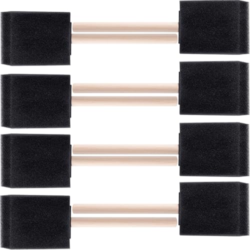 Winsyison Schaumstoff-Pinsel, 7 Stück, 5,1 cm Schwamm-Malwerkzeug mit Holzgriff, schwarzer Schwammpinsel zum Bemalen von Beizen, Lacken, DIY Handwerk Winsyison Schaumstoff-Pinsel, 7 Stück, 5,1 cm Schwamm-Malwerkzeug mit Holzgriff, schwarzer Schwammpinsel zum Bemalen von Beizen, Lacken, DIY Handwerk von Winsyison