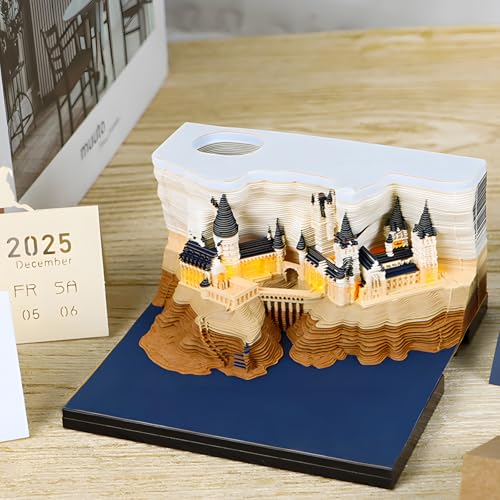 3D Kalender Abreißen 2025 3D-Notizblock Tischkalender-Notizblock mit Licht 3D Castle-Wochenkalender mit Stifthalter 3D-Kunst Kreatives Papierskulptur-Bastel-DIY-Geschenk 3D Kalender Abreißen 2025 3D-Notizblock Tischkalender-Notizblock mit Licht 3D Castle-Wochenkalender mit Stifthalter 3D-Kunst Kreatives Papierskulptur-Bastel-DIY-Geschenk von Winwj
