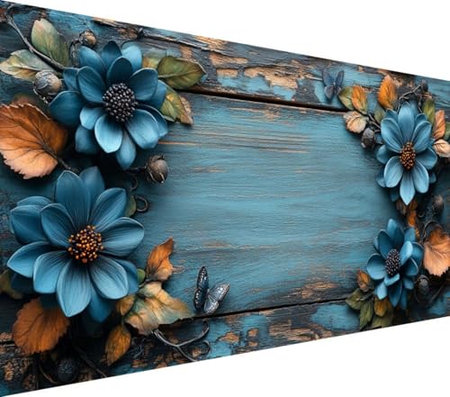 Diamond Painting Blume, Blau Diamant Painting Bilder Erwachsene, 5D Runder Vollbohrer Diamond Art Erwachsene Bastelset, Stickerei Kreuzstich Bilder, Wanddeko, Weihnachtsgeschen, 80x160cm,Model293 Diamond Painting Blume, Blau Diamant Painting Bilder Erwachsene, 5D Runder Vollbohrer Diamond Art Erwachsene Bastelset, Stickerei Kreuzstich Bilder, Wanddeko, Weihnachtsgeschen, 80x160cm,Model293 von Wionheng