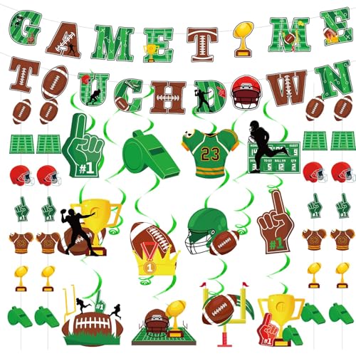 Wiooffen Fußball hängende Wirbel und Banner Fußball Geburtstag Party Dekorationen Set Touch Down Spielzeit Heckklappe Spiel Tag Party Dekorationen Sport Thema Decke Luftschlangen für Festival Supplies Wiooffen Fußball hängende Wirbel und Banner Fußball Geburtstag Party Dekorationen Set Touch Down Spielzeit Heckklappe Spiel Tag Party Dekorationen Sport Thema Decke Luftschlangen für Festival Supplies von Wiooffen