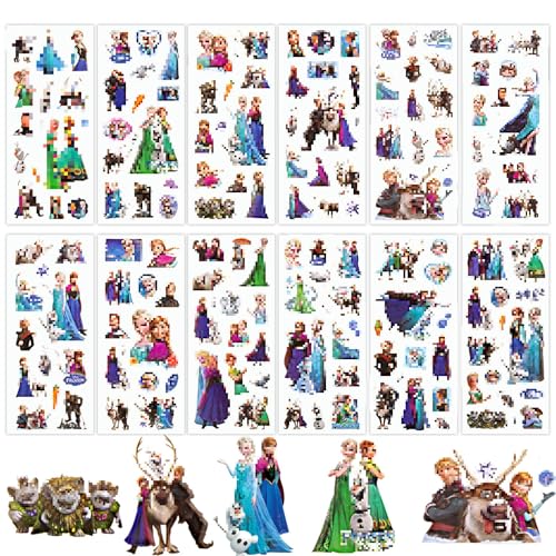 12 Sheets Froz Aufkleber, Els Aufkleber Wasserfeste Sticker Set, Anwendbar für Erwachsene und Kinder Skateboard Süßer Sticker, Laptop, Gepäck, Wasserbecher Aesthetic Aufkleber, Handyaufkleber 12 Sheets Froz Aufkleber, Els Aufkleber Wasserfeste Sticker Set, Anwendbar für Erwachsene und Kinder Skateboard Süßer Sticker, Laptop, Gepäck, Wasserbecher Aesthetic Aufkleber, Handyaufkleber von Wirhaut