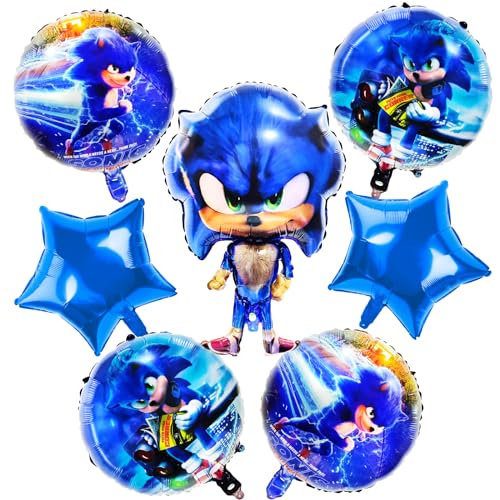7 PCS Geburtstagsdeko Luftballons Sonic Luftballon Geburtstag Deko 7 Stück Hedgehog Geburtstag Deko von Wirhaut