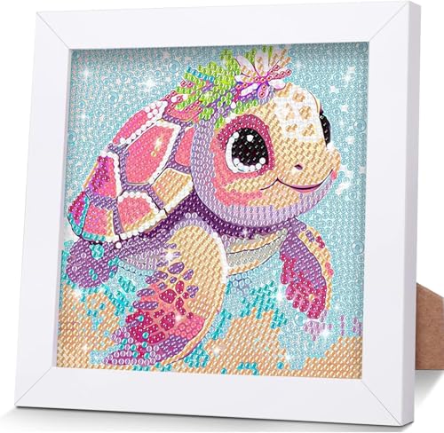 Yod Malen Nach Zahlen,4PCS Mar-i Malen Nach Zahlen Kinder, DIY Handgemalt Ölgemälde Kit mit Rahmen, Pinsel, Acrylfarbe ab 5 6 7 8 9 10 Jahre Kinder Gemälde kreatives Geschenk Home Haus Deko 20 x 20 cm von Wirhaut