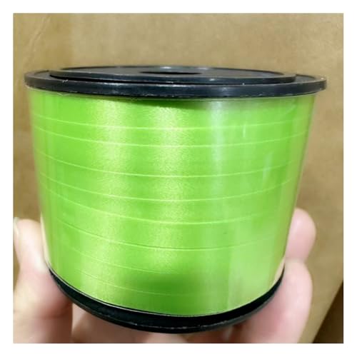 Wisafory 0.5cm x 100 Yards Satinband Geschenkband Schleifenband Dekoband Ringelband Ballonschnur für Etiketten Einladungskarten Luftballons Blumenstrauß Haare Geschenkverpackung Party Obst Grün von Wisafory