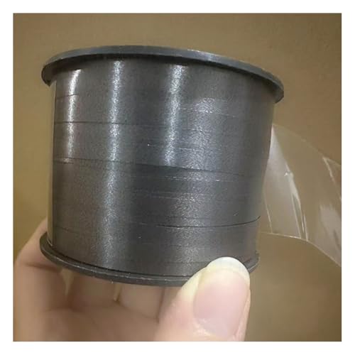 Wisafory 0.5cm x 100 Yards Satinband Geschenkband Schleifenband Dekoband Ringelband Ballonschnur für Etiketten Einladungskarten Luftballons Blumenstrauß Haare Geschenkverpackung Party Schwarz von Wisafory