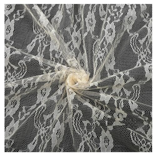 Wisafory 1 Meter Spitzenstoff Meterware zum Nähen Spitzenbordüre mit Blumenmuster Spitzenband Spitzenborte Spitzenbesatz Mesh Stoff Zierband für DIY Basteln Heimdeko 150cm Breite Beige Wisafory 1 Meter Spitzenstoff Meterware zum Nähen Spitzenbordüre mit Blumenmuster Spitzenband Spitzenborte Spitzenbesatz Mesh Stoff Zierband für DIY Basteln Heimdeko 150cm Breite Beige von Wisafory