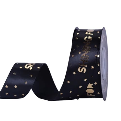 Wisafory 1 Rolle 9M Geschenkband Schwarz Gold Satinband Schleifenband Weihnachtsbänder Dekoband für Geschenkverpackungen, handgefertigt, Handwerk, Weihnachten, Party, Hochzeitsdekoration 1#2.5cm Wisafory 1 Rolle 9M Geschenkband Schwarz Gold Satinband Schleifenband Weihnachtsbänder Dekoband für Geschenkverpackungen, handgefertigt, Handwerk, Weihnachten, Party, Hochzeitsdekoration 1#2.5cm von Wisafory