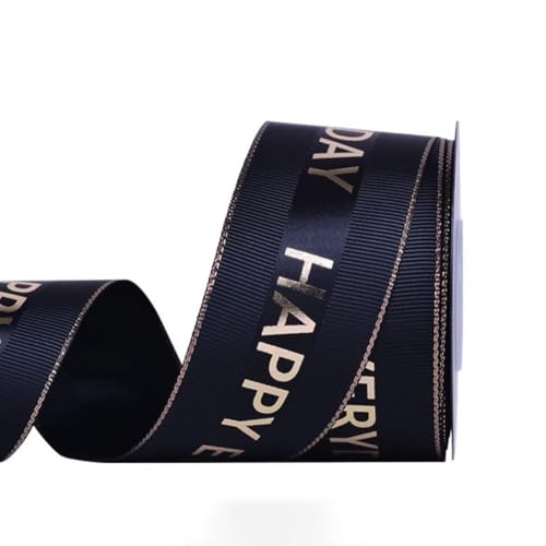 Wisafory 1 Rolle 9M Geschenkband Schwarz Gold Satinband Schleifenband Weihnachtsbänder Dekoband für Geschenkverpackungen, handgefertigt, Handwerk, Weihnachten, Party, Hochzeitsdekoration 8#3.8cm Wisafory 1 Rolle 9M Geschenkband Schwarz Gold Satinband Schleifenband Weihnachtsbänder Dekoband für Geschenkverpackungen, handgefertigt, Handwerk, Weihnachten, Party, Hochzeitsdekoration 8#3.8cm von Wisafory