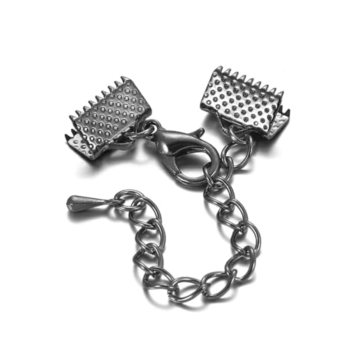 Wisafory 10 Stück Schmuckherstellung Set Crimps Clamp Ends Hummerverschlüsse mit Springringen und Kettenverlängerungen Ribbon Endkappen für Schmuckherstellung, Platinum Rotguss 40mm Wisafory 10 Stück Schmuckherstellung Set Crimps Clamp Ends Hummerverschlüsse mit Springringen und Kettenverlängerungen Ribbon Endkappen für Schmuckherstellung, Platinum Rotguss 40mm von Wisafory