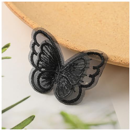 Wisafory 10 Stück Spitze Tüll Schmetterling Applikation Stickerei Aufnäher Spitzenstoff Patches Schmetterlinge Applikationen Zubehör für DIY Kleidung Tasche Haarschmuck Schwarz Wisafory 10 Stück Spitze Tüll Schmetterling Applikation Stickerei Aufnäher Spitzenstoff Patches Schmetterlinge Applikationen Zubehör für DIY Kleidung Tasche Haarschmuck Schwarz von Wisafory