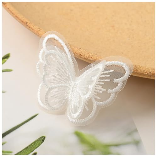 Wisafory 10 Stück Spitze Tüll Schmetterling Applikation Stickerei Aufnäher Spitzenstoff Patches Schmetterlinge Applikationen Zubehör für DIY Kleidung Tasche Haarschmuck Weiß Wisafory 10 Stück Spitze Tüll Schmetterling Applikation Stickerei Aufnäher Spitzenstoff Patches Schmetterlinge Applikationen Zubehör für DIY Kleidung Tasche Haarschmuck Weiß von Wisafory