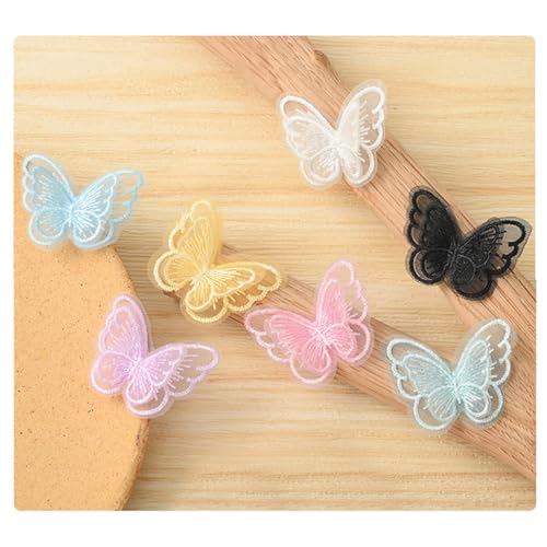 Wisafory 10 Stück Spitze Tüll Schmetterling Applikation Stickerei Aufnäher Spitzenstoff Patches Schmetterlinge Applikationen für DIY Kleidung Tasche Haarschmuck Zufällig Gemischte Farben Wisafory 10 Stück Spitze Tüll Schmetterling Applikation Stickerei Aufnäher Spitzenstoff Patches Schmetterlinge Applikationen für DIY Kleidung Tasche Haarschmuck Zufällig Gemischte Farben von Wisafory