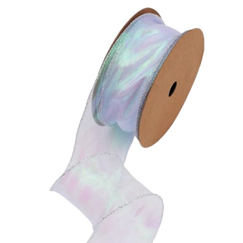 Wisafory 10 Yards Organzaband Dekoband Geschenkband Schimmernd Organza Band mit Drahtkante Schleifenband Stoffband Organza Bänder Bastelband für Blumensträuße Geschenkverpackung Weiß 4cm Wisafory 10 Yards Organzaband Dekoband Geschenkband Schimmernd Organza Band mit Drahtkante Schleifenband Stoffband Organza Bänder Bastelband für Blumensträuße Geschenkverpackung Weiß 4cm von Wisafory