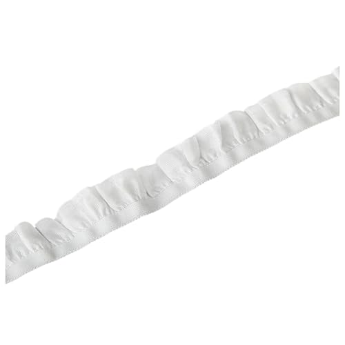 Wisafory 10 Yards Plissiertes Band Gummiband Rüschen Satinband Chiffonband Zierband Dekoband Nähband Elastisches Stoff Band für Nähen Handwerk Scrapbooking Geschenkbox 1.5 cm Einlagig von Wisafory